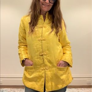 Beautiful Chinese bright yellow satin coat